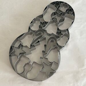 Threshold multipurpose extra large Silver Cookie Cutter Set 20 in 1 cutter new